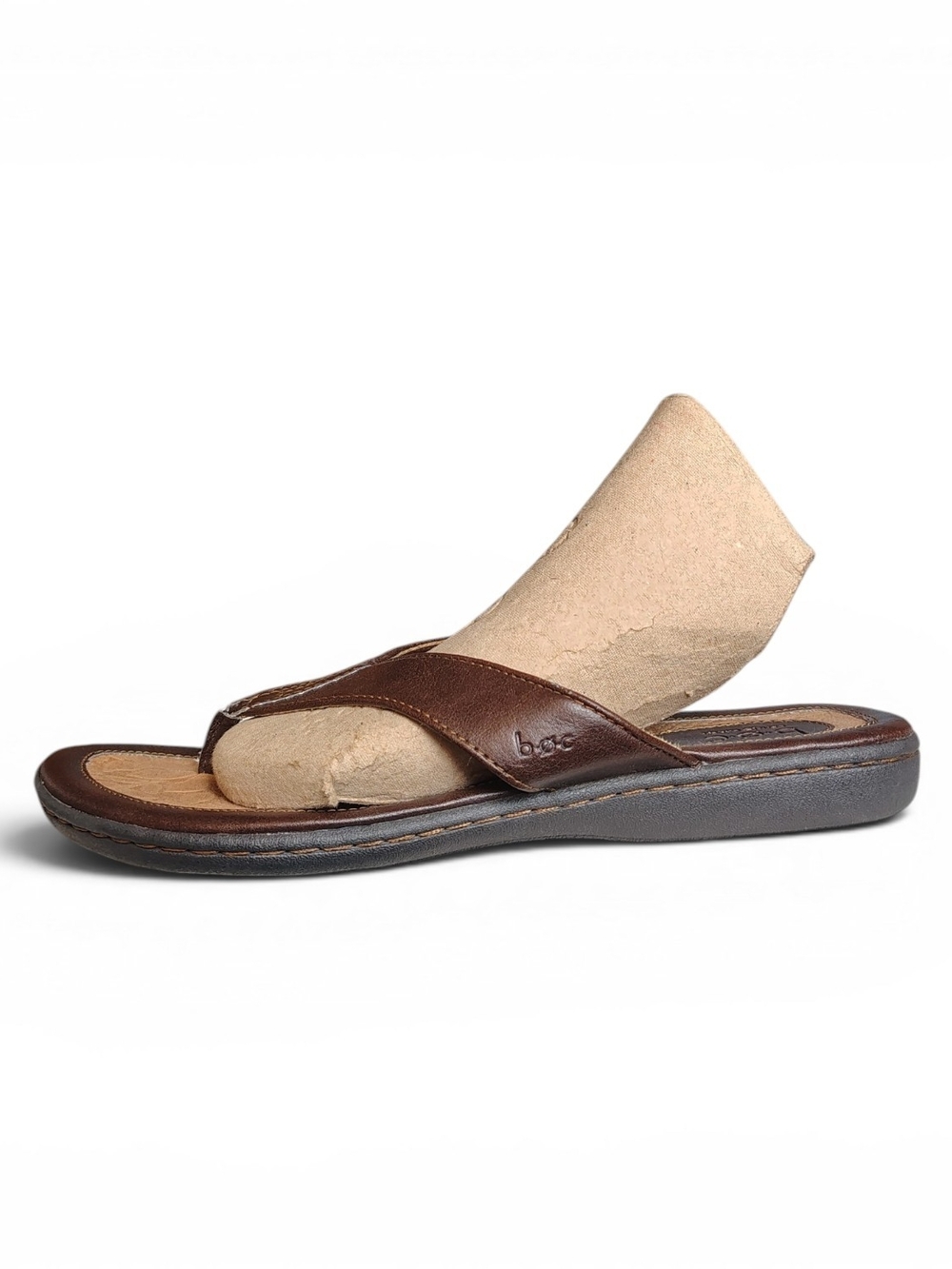 BOC Born Concept Sandal Womens 10 M Brown Thong Flip Flops Casual Vegan Leather